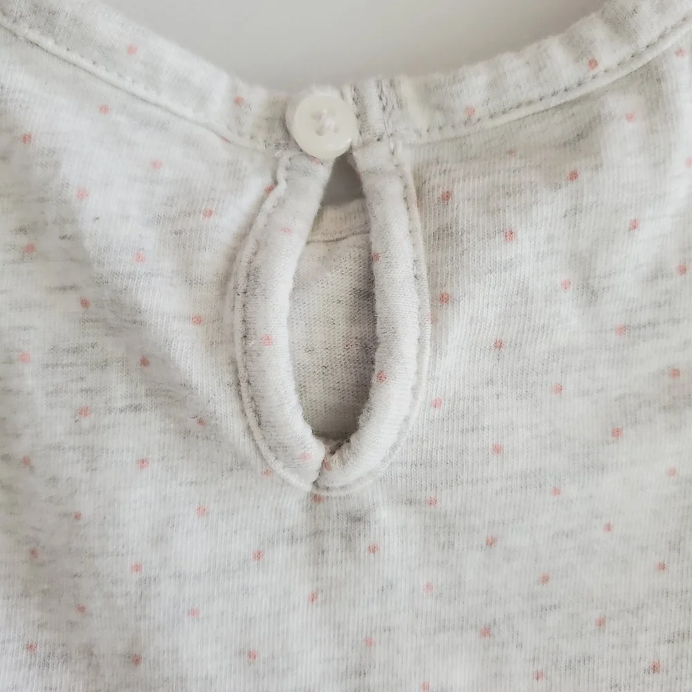 K1332 * Just One You Flamingo Girls Top White Pink Size 12M